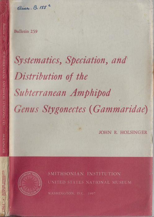 Systematics, speciation, and distribution of the subterranean amphipod genus stygonectes (Gammaridae) - copertina