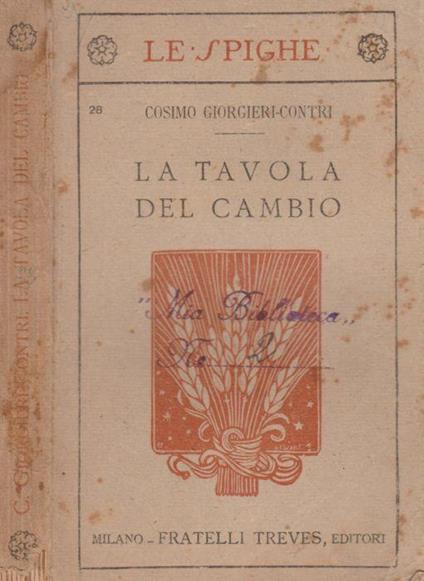 La tavola del cambio - copertina
