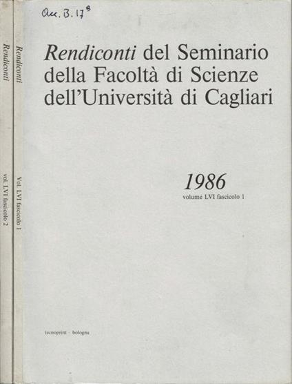 Rendiconti del Seminario della Facoltà di Scienze dell'Università di Cagliari - copertina