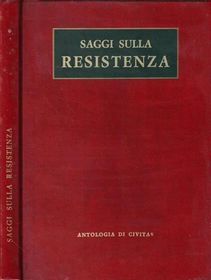 Saggi sulla resistenza - copertina