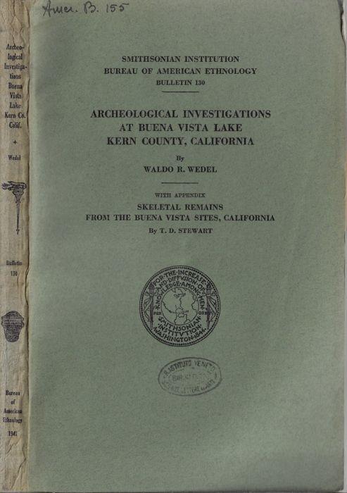 Archeological investigations at buena vista lake kern county, California - copertina