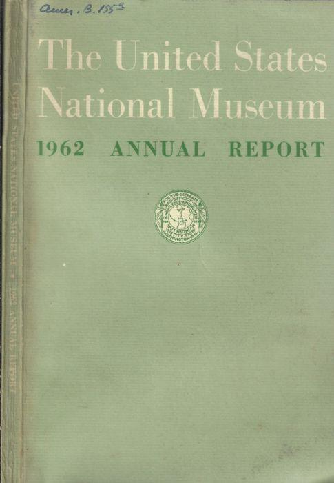 The United States National Museum 1962 annual report - copertina