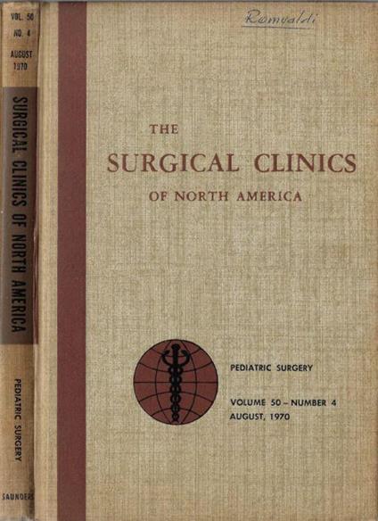 The surgical clinics of north America Vol. 50 N. 4 1970 - copertina