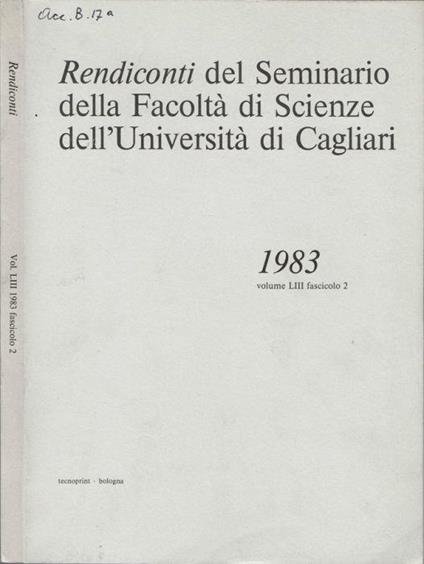 Rendiconti del Seminario della Facoltà di Scienze dell'Università di Cagliari - copertina