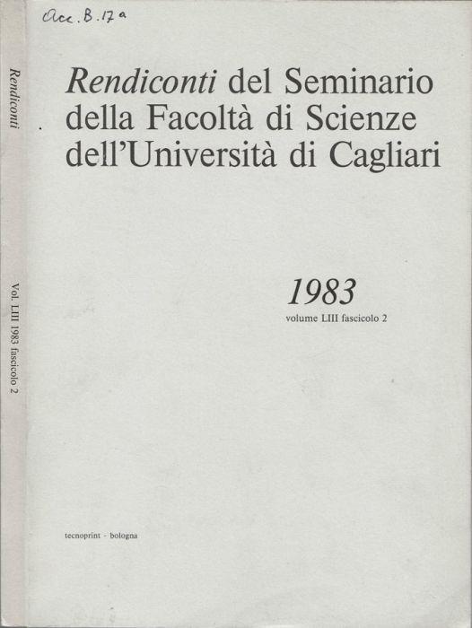 Rendiconti del Seminario della Facoltà di Scienze dell'Università di Cagliari - copertina