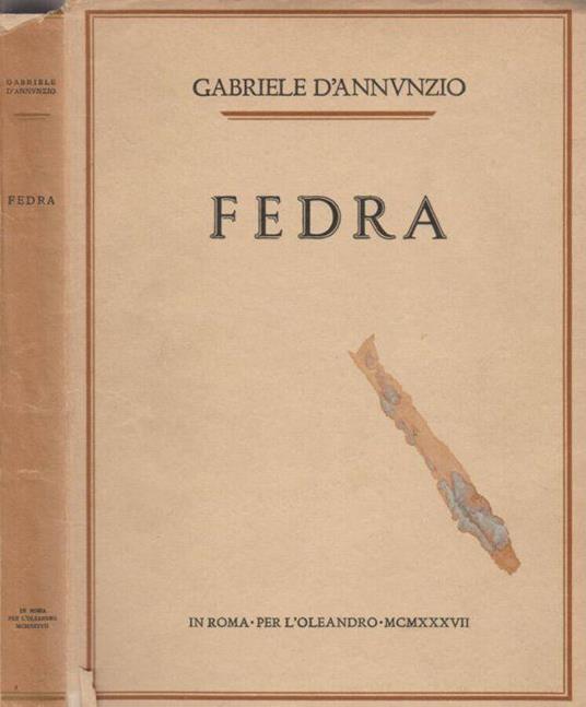 Fedra - Gabriele D'Annunzio - copertina
