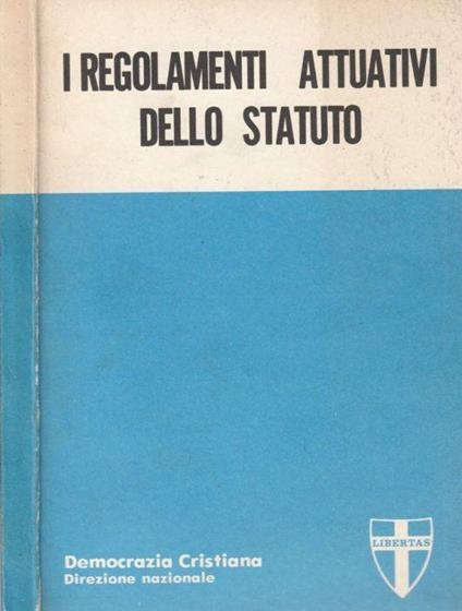 I regolamenti dello statuto - copertina
