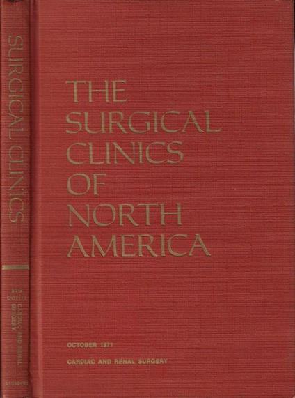 The surgical clinics of north America Vol. 51 N. 5 1971 - copertina