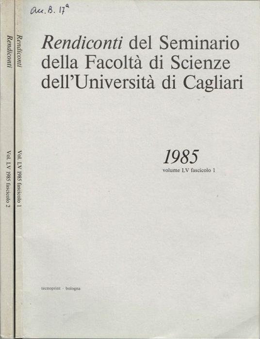Rendiconti del Seminario della Facoltà di Scienze dell'Università di Cagliari - copertina