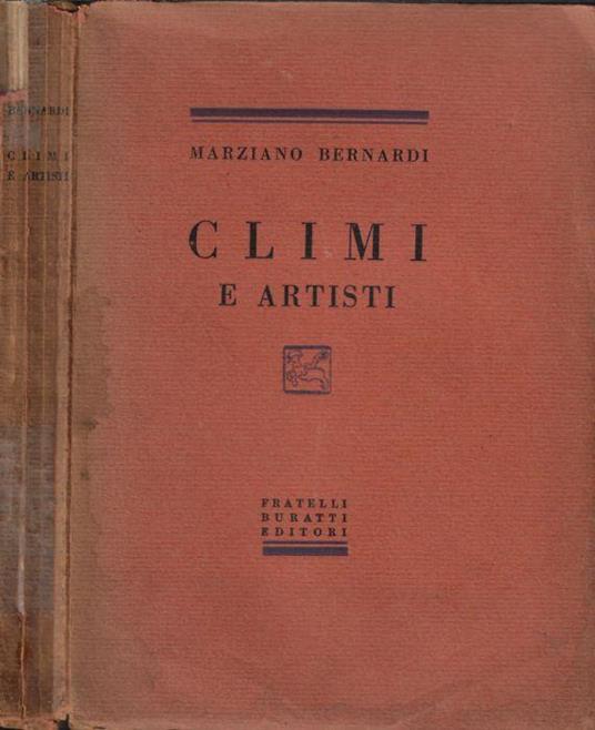 Climi e artisti - Marziano Bernardi - copertina