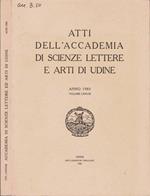 Atti dell'Accademia di Scienze Lettere e Arti di Udine