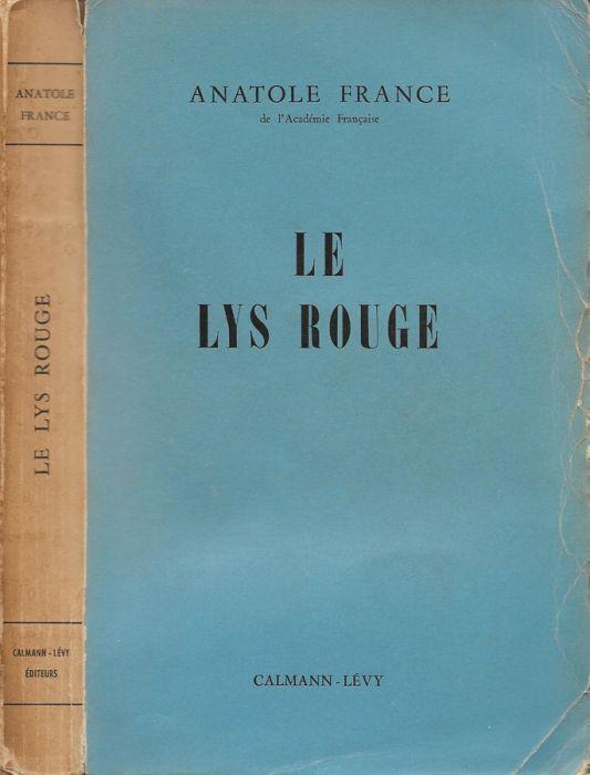 Le lys rouge - Anatole France - copertina