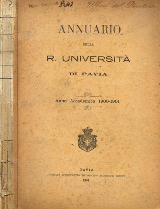 Annuario della R.Università di Pavia - copertina