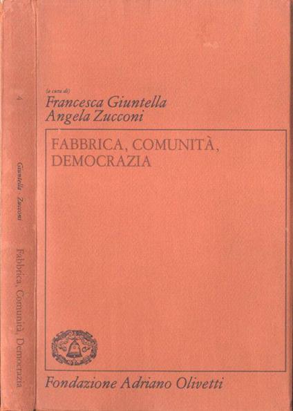 Fabbrica, comunità, democrazia - copertina
