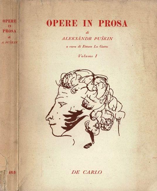 Opere in Prosa - Aleksandr Puskin - copertina