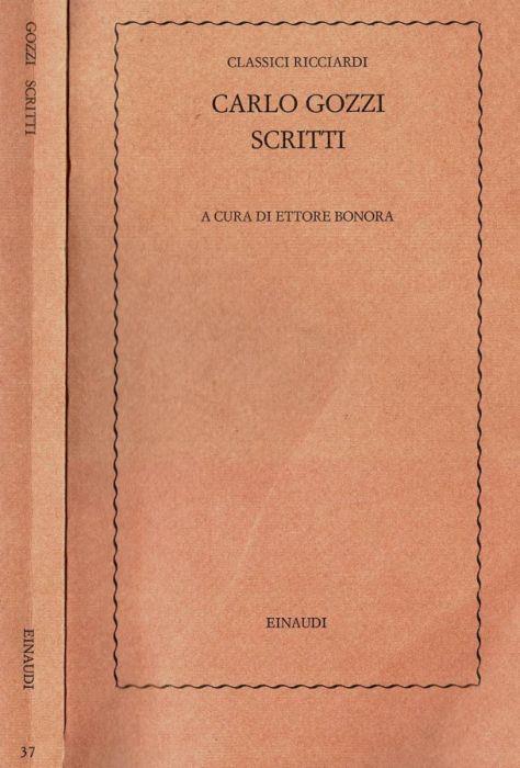 Scritti - Carlo Gozzi - copertina