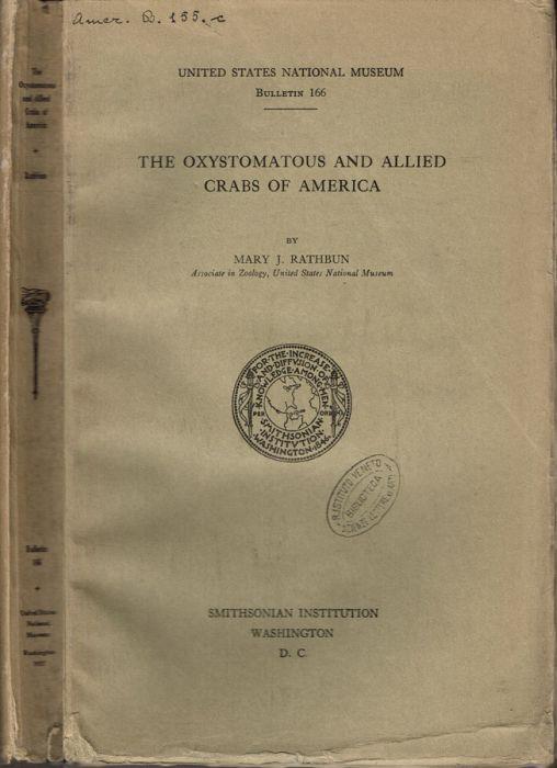 The Oxystomatous and allied Crabs of America - copertina