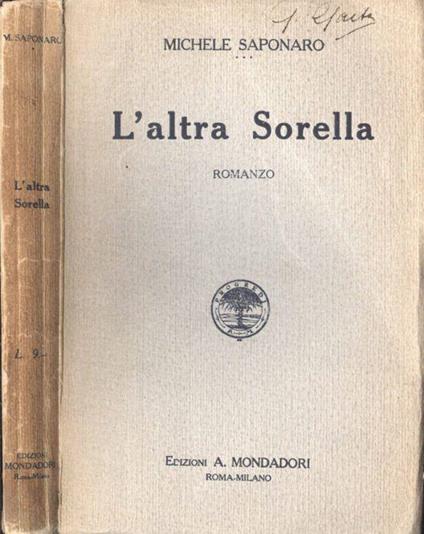 L' altra Sorella - Michele Saponaro - copertina