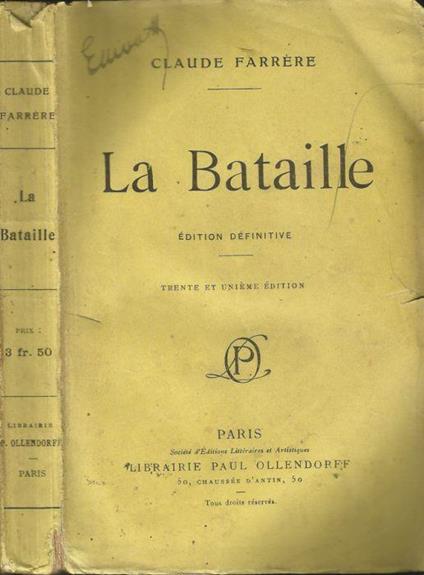 La Battaille - Claude Farrére - copertina