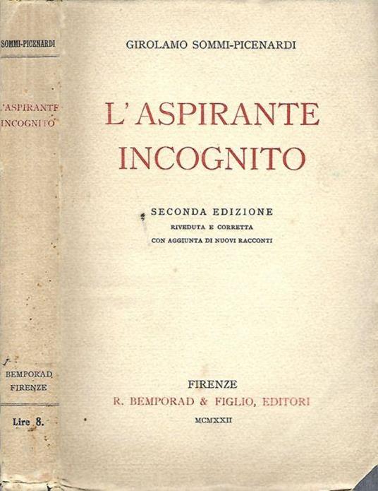 L' Aspirante Incognito - copertina
