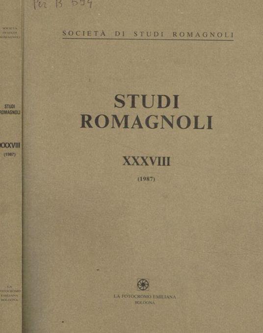 Studi romagnoli XXXVIII 1987 - copertina