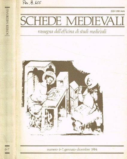 Schede medievali. Rassegna dell'officina di studi medievali. Anno 1984 - copertina