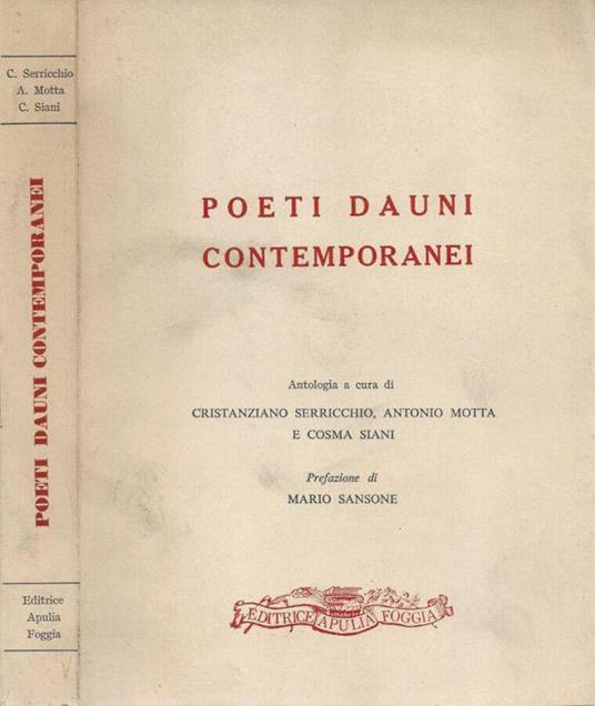 Poeti dauni contemporanei - Cristanziano Serricchio - copertina