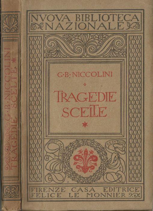Tragedie scelte - G. Battista Niccolini - copertina