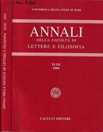 Università degli Studi di Bari annali della Facoltà di Lettere e Filosofia XLIII 2000