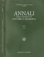Università degli Studi di Bari annali della Facoltà di Lettere e Filosofia XXIV 1981