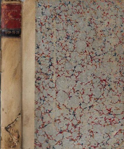 Il diritto marittimo anni 1920-1921-1922 - Francesco Berlingieri - copertina