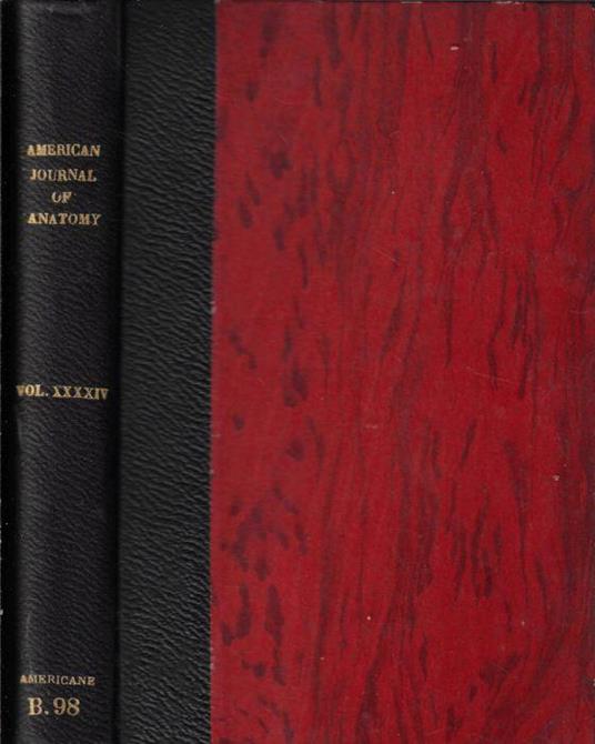 The american journal of anatomy Vol. 44 1929 - copertina