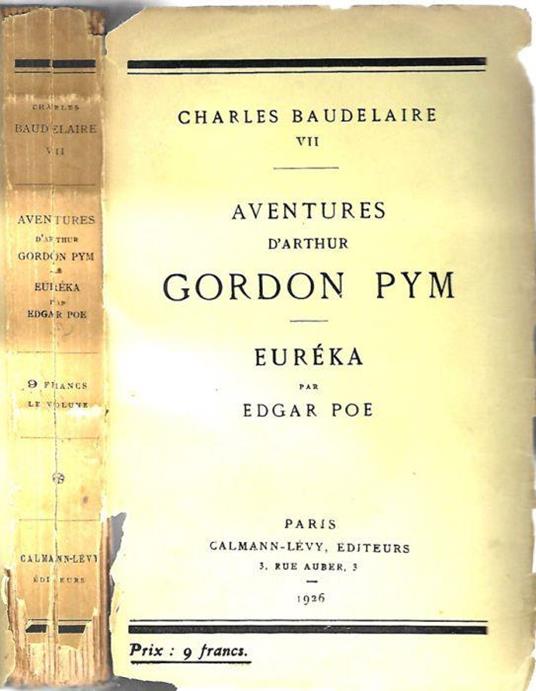 Aventures D'Arthur Gordon Pym – Euréka - Edgar Allan Poe - copertina
