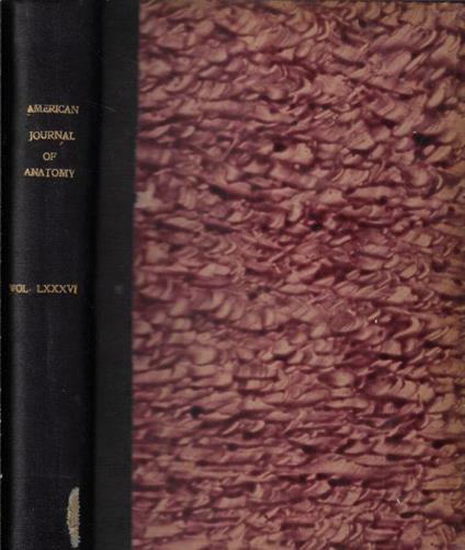 The american journal of anatomy Vol. 86 1950 - copertina