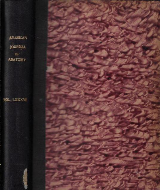 The american journal of anatomy Vol. 86 1950 - copertina