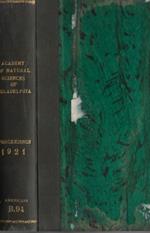Proceedings of the Academy of natural sciences of Philadelphia Volume LXXIII 1921