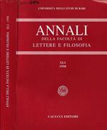 Università degli Studi di Bari annali della Facoltà di Lettere e Filosofia XLI 1998