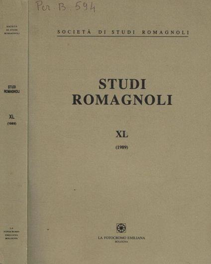 Studi romagnoli XL 1989 - copertina