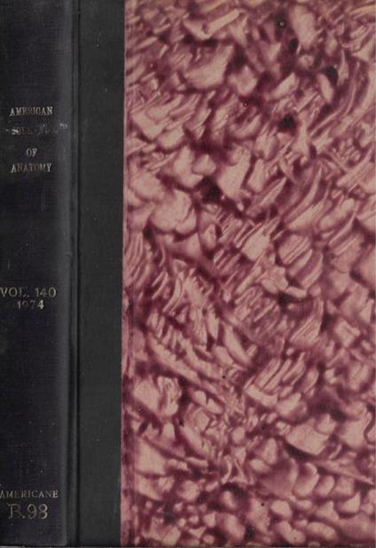 The american journal of anatomy Vol. 140 1974 - copertina