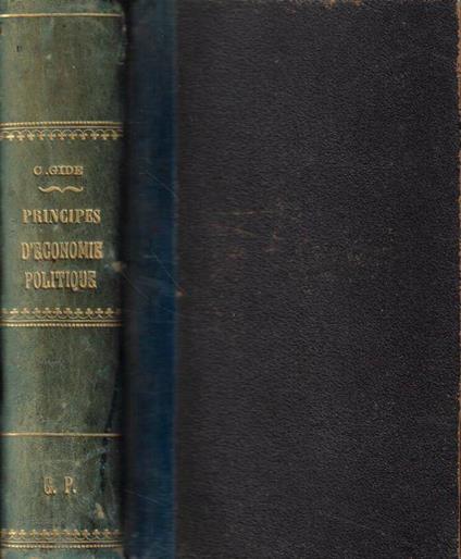 Principes d'Economie politique - Charles Gide - copertina