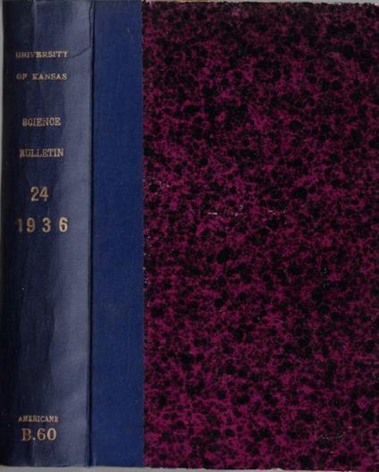 Bulletin of the University of Kansas Science Bulletin Vol. XXIV 1936 - copertina
