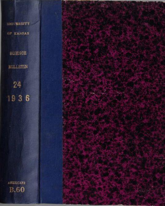 Bulletin of the University of Kansas Science Bulletin Vol. XXIV 1936 - copertina