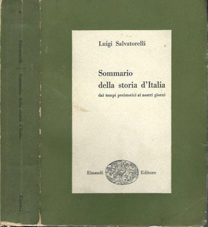 Sommario della storia d'Italia - Luigi Salvatorelli - copertina