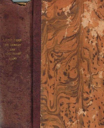 Annuaire pour l'an 1890 publié par le bureau des longitudes - copertina