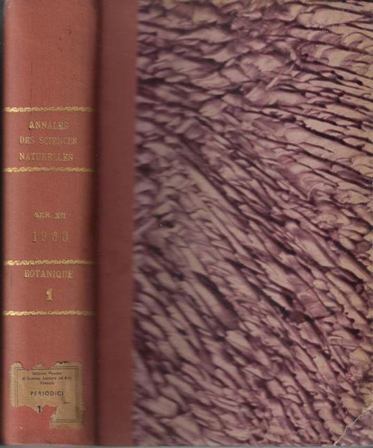 Annales des sciences naturelles botanique et biologie végétale 12° série tome I 1960 - copertina