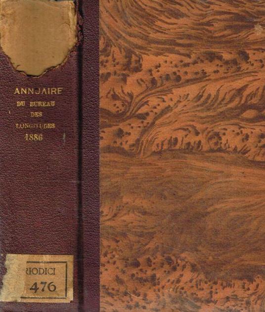 Annuaire pour l'an 1886 publié par le bureau des longitudes - copertina