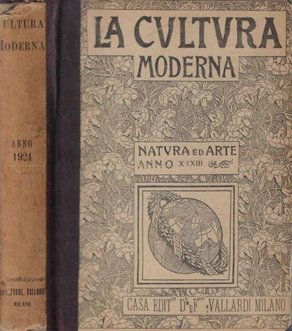 La cultura moderna natura ed arte anno XXXIII 1924 - Vittorio Giglio - copertina