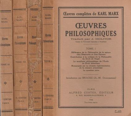 Oeuvres philosophiques - Karl Marx - copertina