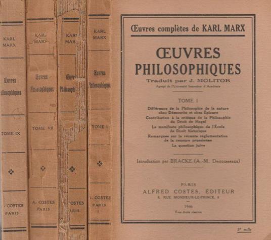 Oeuvres philosophiques - Karl Marx - copertina