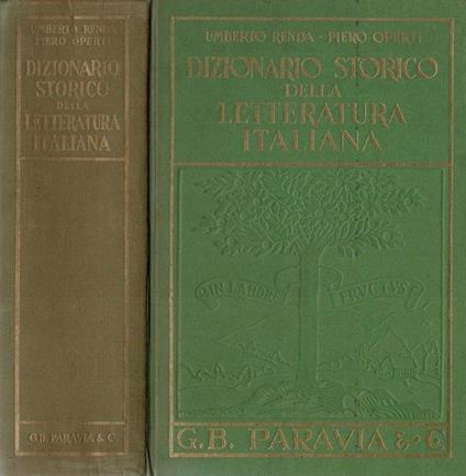 Dizionario storico della letteratura italiana - Umberto Renda - copertina